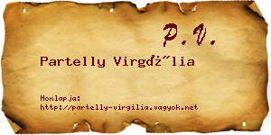 Partelly Virgília névjegykártya